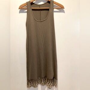 Lace-trimmed Tank Dress